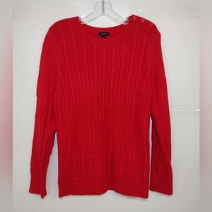 Talbots Vibrant Red Crew Neck Sweater size (M)